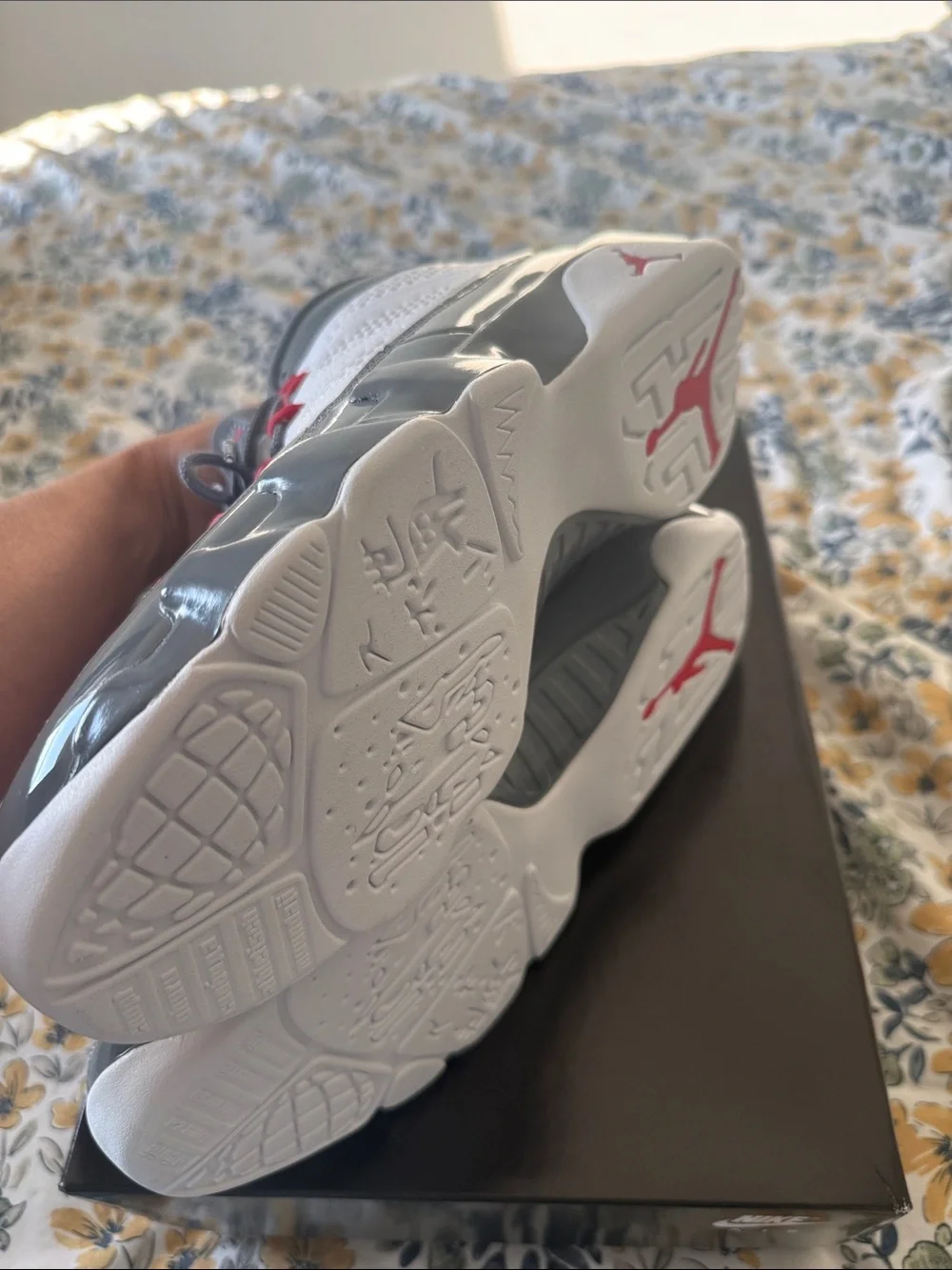 Jordan 9 Retro - White, Gray & Red Accent